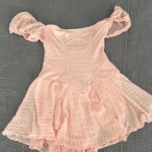Fashion Nova Pink Lace Dress